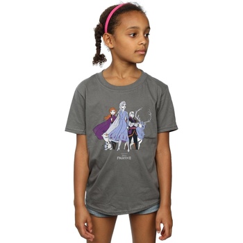 Vêtements Fille T-shirts manches longues Disney Frozen 2 Distressed Group Multicolore