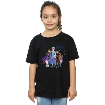 Vêtements Fille T-shirts manches longues Disney Frozen 2 Lead With Courage Noir