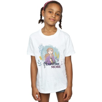 Vêtements Fille T-shirts manches longues Disney Frozen 2 Anna Explore More Blanc