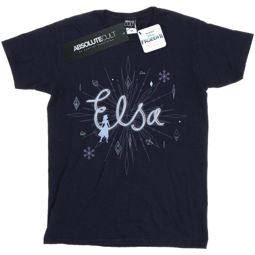 Vêtements Fille T-shirts manches longues Disney Frozen 2 Elsa Snowflake Bleu