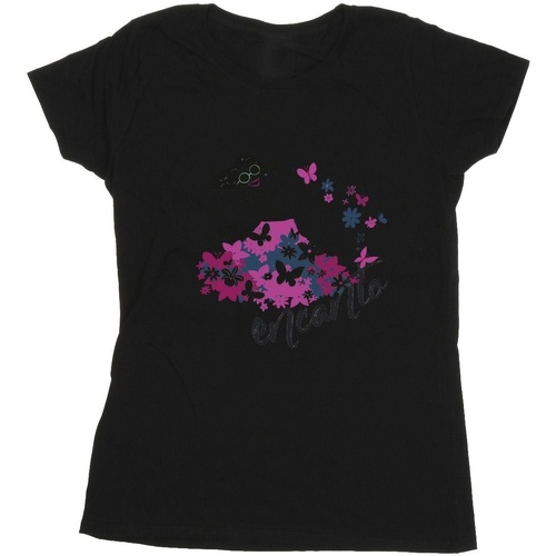 Vêtements Femme T-shirts manches longues Disney Encanto Mirabel Flower Noir