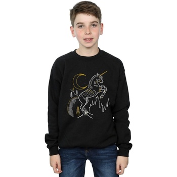 Vêtements Garçon Sweats Harry Potter Unicorn Line Art Noir
