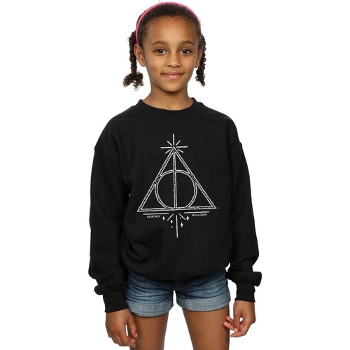 Vêtements Fille Sweats Harry Potter Deathly Hallows Symbol Noir