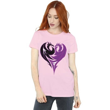 Vêtements Femme T-shirts manches longues Disney The Descendants Dragon Heart Rouge