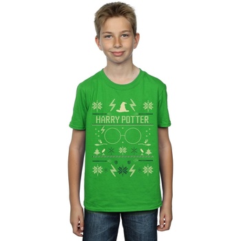 Vêtements Garçon Urban Classics Sweatshirt Organic Terry Zip-Big Harry Potter  Vert