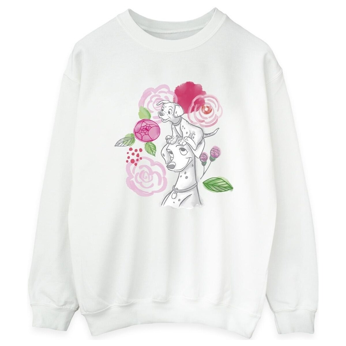 Vêtements Femme Sweats Disney 101 Dalmatians Flowers Blanc