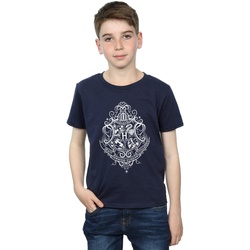 Vêtements Garçon T-shirts manches courtes Harry Potter Hogwarts Draco Dormiens Crest Bleu