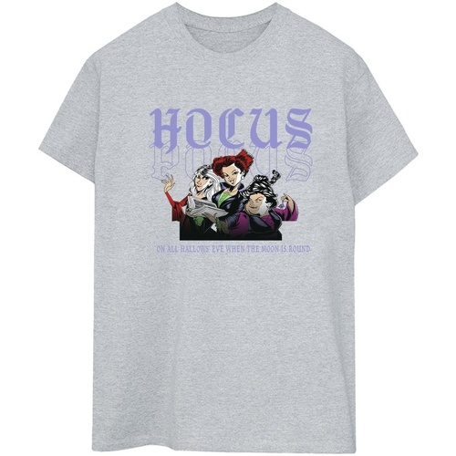 Vêtements Femme T-shirts manches longues Disney Hocus Pocus Hallows Eve Gris