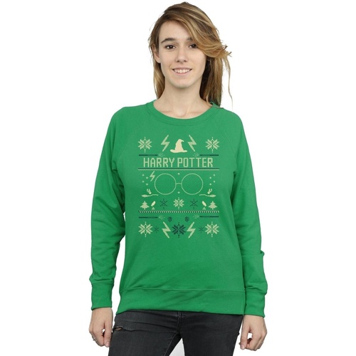 Vêtements Femme Sweats Harry Potter Christmas Pattern Vert