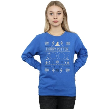 Vêtements Femme Sweats Harry Potter Christmas Pattern Bleu