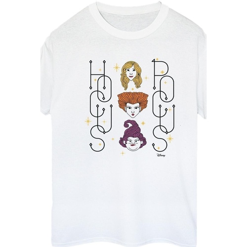 Vêtements Femme T-shirts manches longues Disney Hocus Pocus Faces Blanc