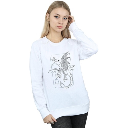 Vêtements Femme Sweats Harry Potter Dragon Line Art Blanc
