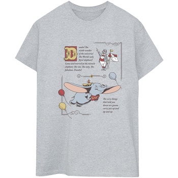 Vêtements Femme T-shirts manches longues Disney Dumbo Story Book Page Gris