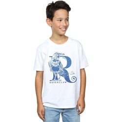 Vêtements Garçon T-shirts manches courtes Harry Potter Ravenclaw Glitter Blanc