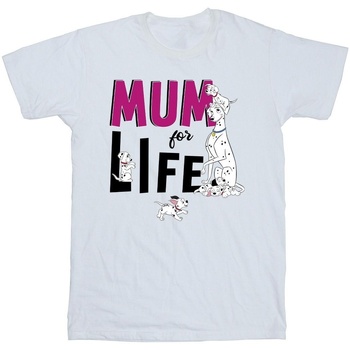 Vêtements Fille T-shirts manches longues Disney 101 Dalmatians Mum For Life Blanc