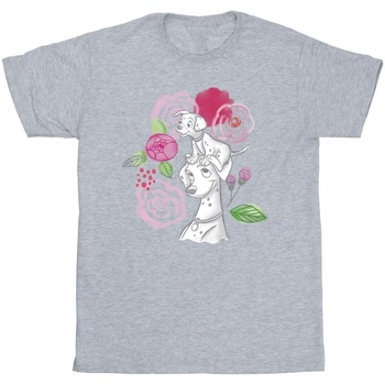 Vêtements Fille T-shirts manches longues Disney 101 Dalmatians Flowers Gris