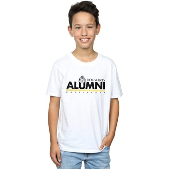Vêtements Garçon T-shirts manches courtes Harry Potter Hogwarts Alumni Hufflepuff Blanc