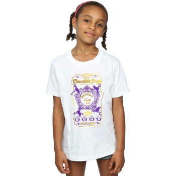 Vêtements Fille T-shirts manches longues Harry Potter Chocolate Frogs Coloured Label Blanc