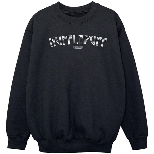 Vêtements Fille Sweats Harry Potter Hufflepuff Logo Noir