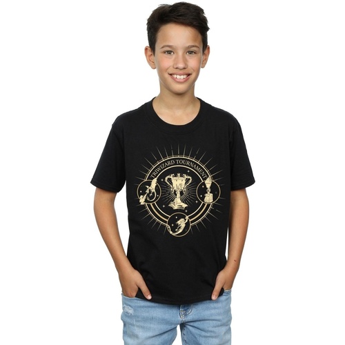 Vêtements Garçon T-shirts manches courtes Harry Potter Triwizard Seal Noir