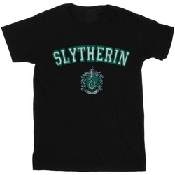 Vêtements Garçon T-shirts manches courtes Harry Potter Slytherin Crest Noir