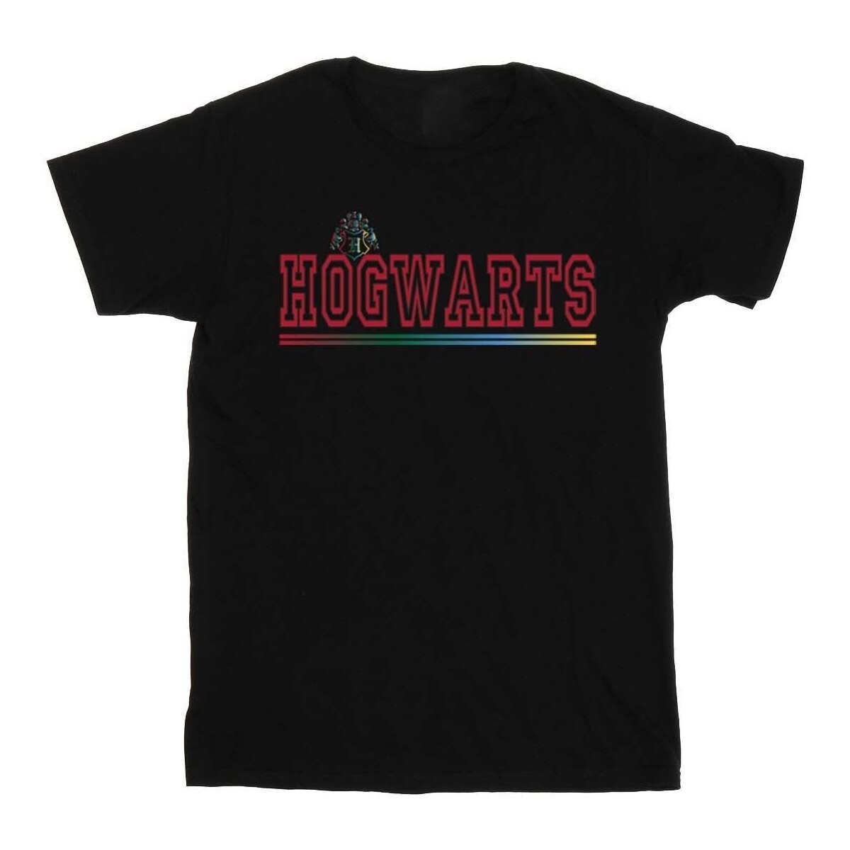 Vêtements Garçon T-shirts manches courtes Harry Potter Hogwarts Collegial Noir