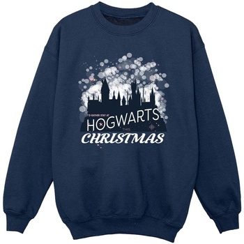 Vêtements Fille Sweats Harry Potter Hogwarts Christmas Bleu