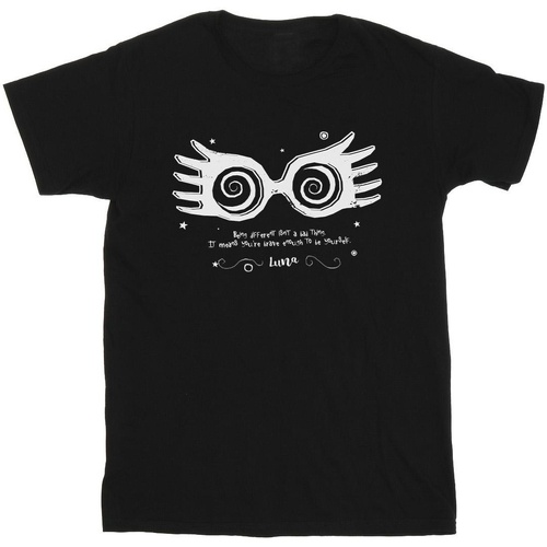Vêtements Garçon T-shirts manches courtes Harry Potter Luna Being Different Noir