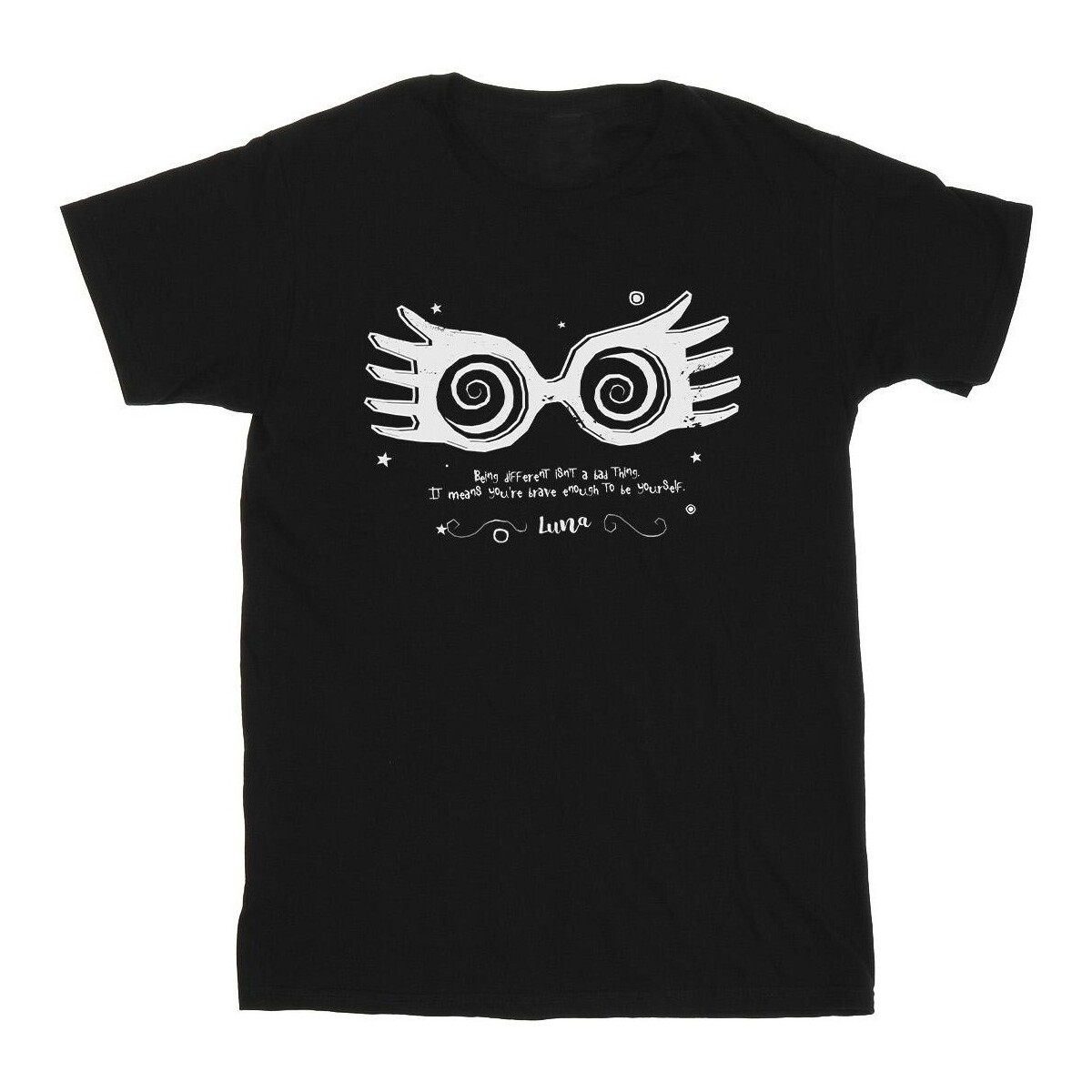 Vêtements Garçon T-shirts manches courtes Harry Potter Luna Being Different Noir