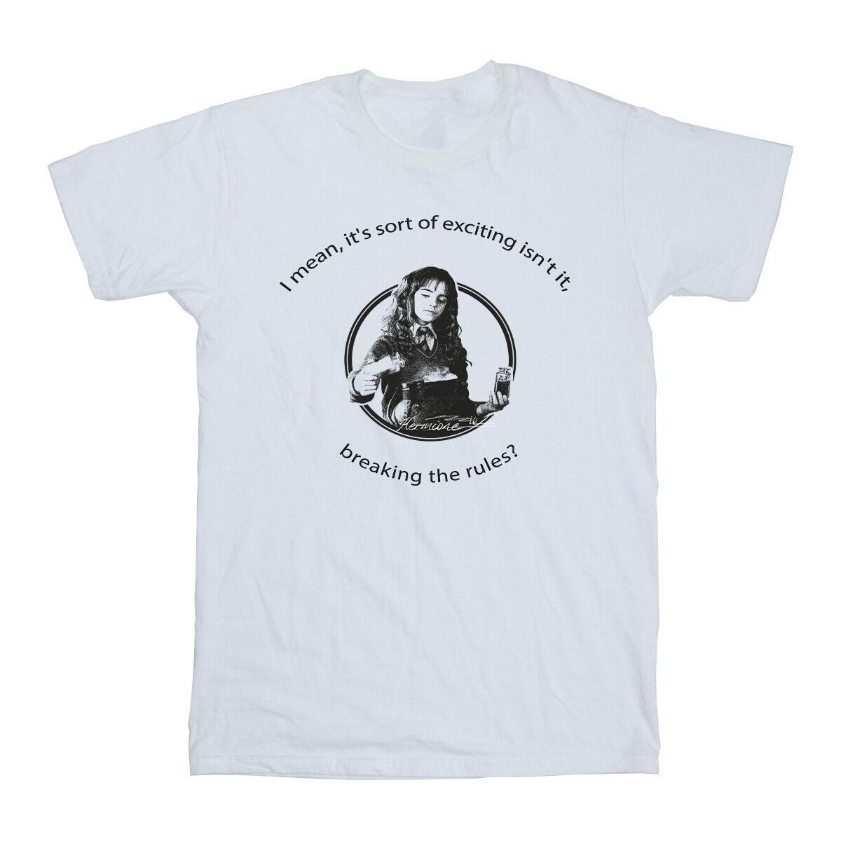 Vêtements Garçon T-shirts manches courtes Harry Potter Hermione Breaking The Rules Blanc