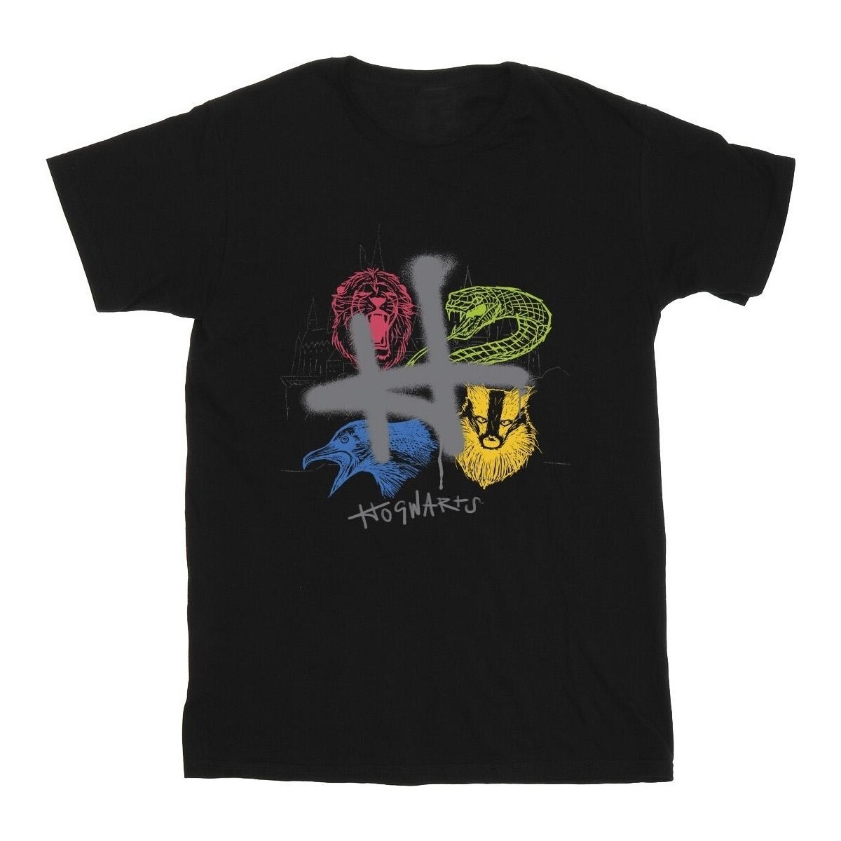 Vêtements Garçon T-shirts manches courtes Harry Potter Emblems H Spray Noir