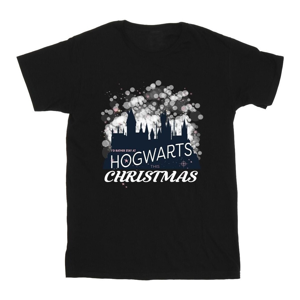Vêtements Garçon T-shirts manches courtes Harry Potter Hogwarts Christmas Noir