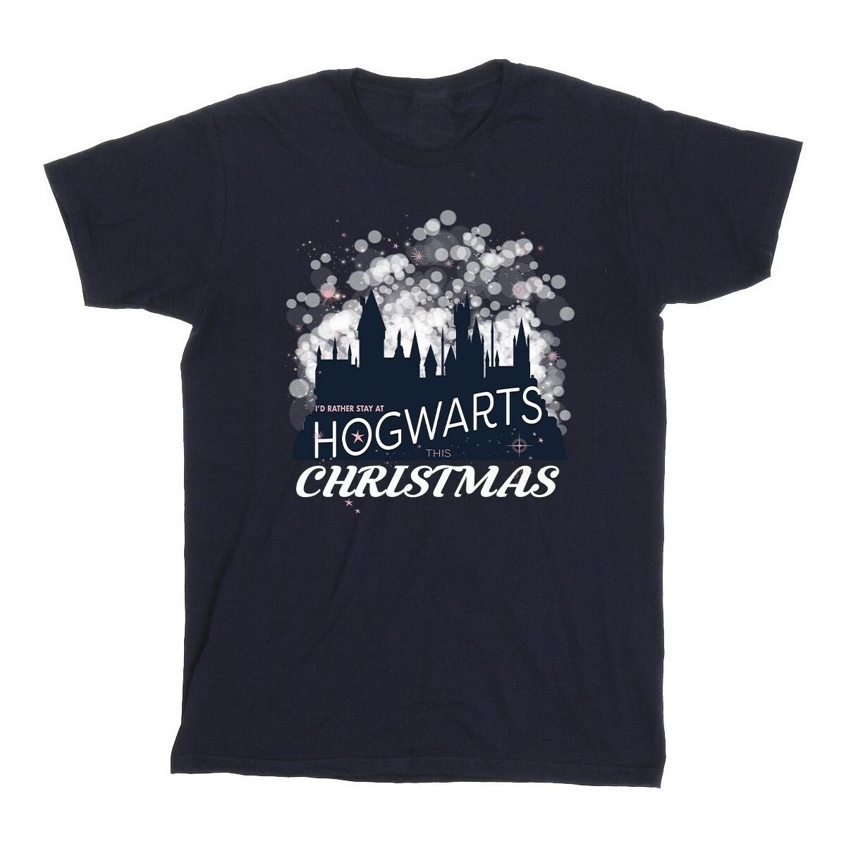 Vêtements Garçon T-shirts manches courtes Harry Potter Hogwarts Christmas Bleu