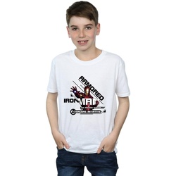 Vêtements Garçon T-shirts manches courtes Marvel Avengers Iron Man Armoured Avenger Blanc