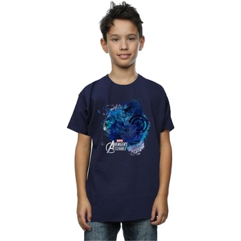 Vêtements Garçon T-shirts manches courtes Marvel Avengers Captain America Montage Bleu