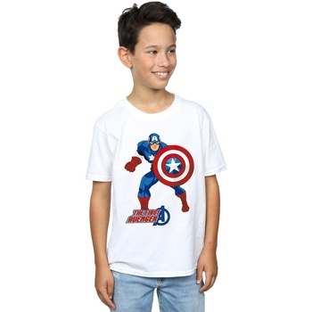 Vêtements Garçon T-shirts manches courtes Marvel Captain America The First Avenger Blanc