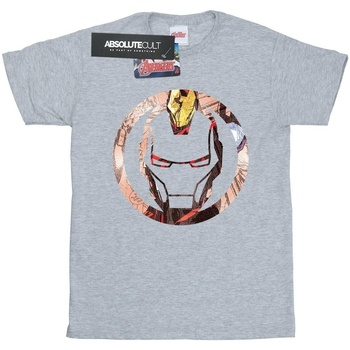 Vêtements Fille T-shirts manches longues Marvel Iron Man Montage Symbol Gris