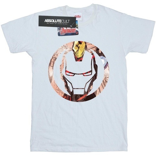 Vêtements Fille T-shirts manches longues Marvel Iron Man Montage Symbol Blanc