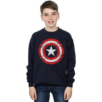 Vêtements Garçon Sweats Marvel Avengers Captain America Scratched Shield Bleu