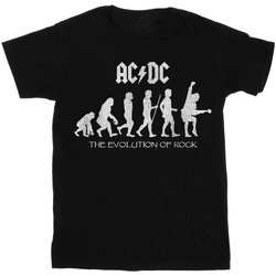 Vêtements Garçon T-shirts manches courtes Acdc Evolution Of Rock Noir