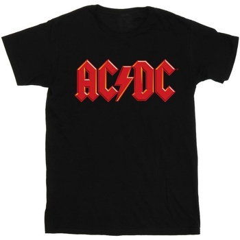Vêtements Fille T-shirts manches longues Acdc Red Logo Noir