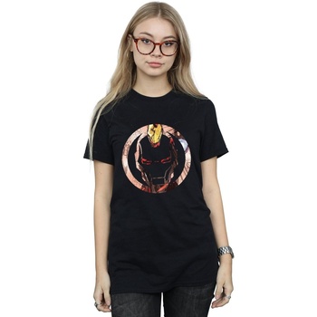 Vêtements Femme T-shirts manches longues Marvel Iron Man Montage Symbol Noir
