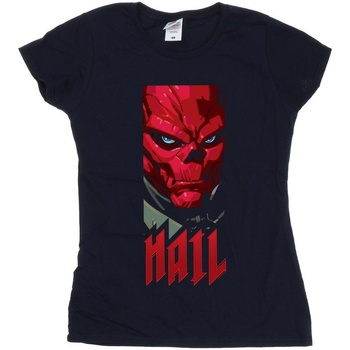 Vêtements Femme T-shirts manches longues Marvel Avengers Hail Red Skull Bleu