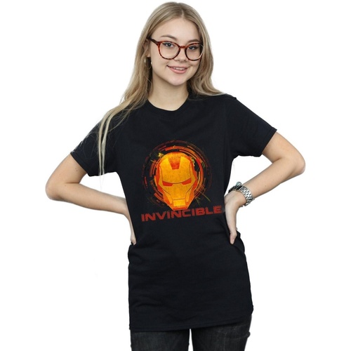 Vêtements Femme T-shirts manches longues Marvel Avengers Iron Man Invincible Noir