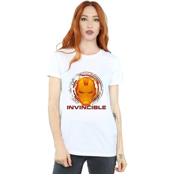 Vêtements Femme T-shirts manches longues Marvel Avengers Iron Man Invincible Blanc