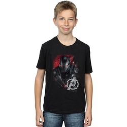 Vêtements Garçon T-shirts manches courtes Marvel Avengers Endgame War Machine Brushed Noir