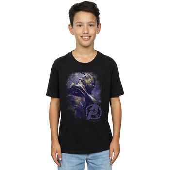 Vêtements Garçon T-shirts manches courtes Marvel Avengers Endgame Thanos Brushed Noir