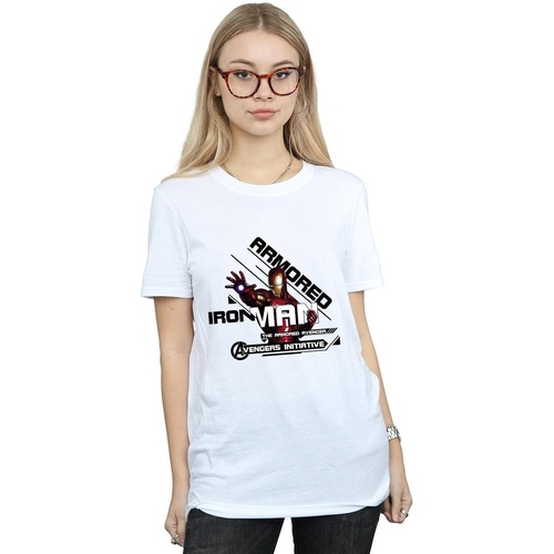 Vêtements Femme T-shirts manches longues Marvel Sélection femme à moins de 70 Blanc