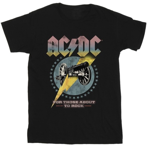 Vêtements Fille T-shirts manches longues Acdc For Those About To Rock Noir