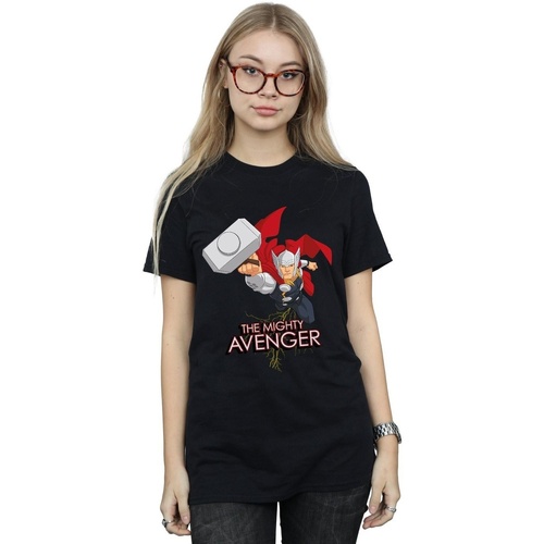 Vêtements Femme T-shirts manches longues Marvel Thor The Mighty Avenger Noir